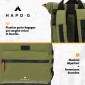 SACOCHE ARRIERE VELO HAPO.G ROLL-TOP KAKI CONVERTIBLE SAC A DOS (53x26x16cm) (VENDU A L'UNITE) 3104889922730