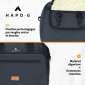 SACOCHE ARRIERE VELO HAPO.G VELOTAF BLEU FIXATION PORTE BAGAGE (28x34x15cm) - FIXATION SANGLES VELCRO SUR PORTE BAGAGE 3104889922808