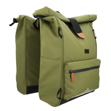 SACOCHE ARRIERE VELO DOUBLE HAPO.G ROLL-TOP 2x25L KAKI (61x33x16cm) 3104889922822