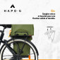 SACOCHE ARRIERE VELO DOUBLE HAPO.G ROLL-TOP 2x25L KAKI (61x33x16cm) 3104889922822