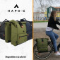 SACOCHE ARRIERE VELO DOUBLE HAPO.G ROLL-TOP 2x25L KAKI (61x33x16cm) 3104889922822
