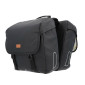 SACOCHE ARRIERE VELO DOUBLE HAPO.G 2x13,5L NOIR (35x34x13cm) - FIXATION SANGLES REGLABLES ET VELCROS SUR PORTE BAGAGE 3104889922693