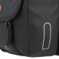 SACOCHE ARRIERE VELO DOUBLE HAPO.G 2x13,5L NOIR (35x34x13cm) - FIXATION SANGLES REGLABLES ET VELCROS SUR PORTE BAGAGE 3104889922693