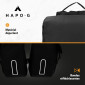 SACOCHE ARRIERE VELO DOUBLE HAPO.G 2x13,5L NOIR (35x34x13cm) - FIXATION SANGLES REGLABLES ET VELCROS SUR PORTE BAGAGE 3104889922693