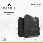 SACOCHE ARRIERE VELO DOUBLE HAPO.G ROLL-TOP 2x25L NOIR (61x33x16cm) - FIXATION VELCROS SUR PORTE BAGAGE 3104889922815