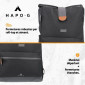 SACOCHE ARRIERE VELO DOUBLE HAPO.G ROLL-TOP 2x25L NOIR (61x33x16cm) - FIXATION VELCROS SUR PORTE BAGAGE 3104889922815