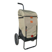 REMORQUE VELO SHOPPING TRAILER NEO CHASSIS ALU ROUES 12" AVEC FIXATION TIGE DE SELLE , ADAPTATEUR PORTE BAGAGE ET MODE PIETON POIDS MAXI 25KGS VOLUME 65L KAKI (100% WATERPROOF) - PREMIUM 3700256044304