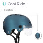 CASQUE VELO ADULTE COOLRIDE CITY BLEU AVEC VISIERE ET MOLETTE DE REGLAGE TAILLE 53-59 (VENDU A L'UNITE) 3700256070778