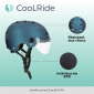 CASQUE VELO ADULTE COOLRIDE CITY BLEU AVEC VISIERE ET MOLETTE DE REGLAGE TAILLE 53-59 (VENDU A L'UNITE) 3700256070778