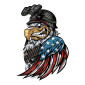 AUTOCOLLANT/STICKER LETHAL THREAT EAGLE MARINE (60x80mm) 7577850031070