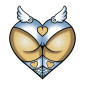 AUTOCOLLANT/STICKER LETHAL THREAT ANGEL ASS (60x80mm) 7577850029400