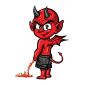 AUTOCOLLANT/STICKER LETHAL THREAT MINI LIL DEVIL (60x80mm) 7577850029880