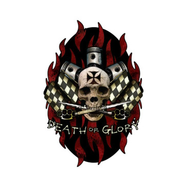 AUTOCOLLANT/STICKER LETHAL THREAT MINI DEATH OR GLORY (60x80mm) 7577855507930