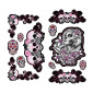 AUTOCOLLANT/STICKER LETHAL THREAT SUGAR SKULL SERIES (PLANCHE) (300x150mm) 7577853771540