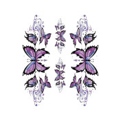 AUTOCOLLANT/STICKER LETHAL THREAT PURPLE BUTTERFLY (DROIT ET GAUCHE) (150x200mm) 7577859011990