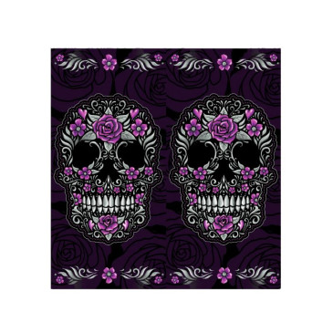 TOUR DE COU PRINTEMPS/ETE LETHAL THREAT FLORAL SKULL FACE 7577859080750