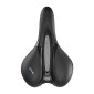 SELLE ROYAL RESPIRO LOISIR GEL CONFORT MAX MODERATE AVEC PROTECTION LATERALE ET ELASTOMERE NOIR 282x182mm 496g