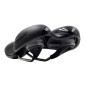SELLE ROYAL RESPIRO LOISIR GEL CONFORT MAX MODERATE AVEC PROTECTION LATERALE ET ELASTOMERE NOIR 282x182mm 496g