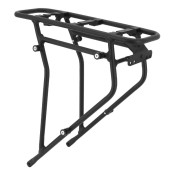 PORTE BAGAGE VELO ARRIERE A TRINGLES NEWTON ALU NOIR 700C FIXATION GARDE BOUE COMPATIBLE SYSTEME MIK + MIK STUDS GAMME BASIL -poids maxi 25kgs- 3700948267554