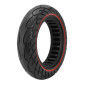 PNEU TROTTINETTE PLEIN 10 X 2.50 NOIR LISERET ROUGE (JANTE LARGEUR 45mm) 3700948285961