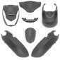 CARROSSERIE/CARENAGE SCOOT ADAPTABLE PEUGEOT 50 KISBEE 2T ET 4T TOUS MODELES (NOUVEAU 2018> + ANCIEN MODELE 2010>2017) GRIS MAT (KIT 6 PIECES) -P2R- 3700948239551