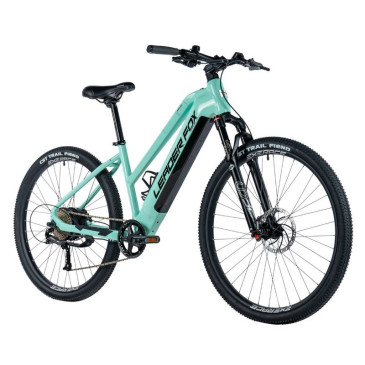 VELO ELECTRIQUE/VAE VTT 29 LEADER FOX ARIMO FEMME VERT CLAIR 9V MOTEUR ROUE AR BAFANG 36V 45Nm BATTERIE 20Ah (17,5'' - h45cm - TAILLE M - POUR ADULTE DE 168cm à 178cm) 8592826042736