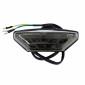 FEU ARRIERE MOTO UNIVERSEL AVOC STAR A LEDS NOIR COUVERCLE FUME (9 LEDS, 3 FILS) -HOMOLOGUE CE- 3700948268636