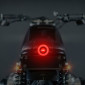 FEU ARRIERE MOTO UNIVERSEL AVOC VINTAGE A LEDS NOIR COUVERCLE FUME (3 FILS) -HOMOLOGUE CE- 3700948268643