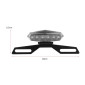 SUPPORT DE PLAQUE IMMATRICULATION AVEC FEU 50 A BOITE/MOTO AVOC LUNAR FEU UNIVERSEL A LEDS NOIR COUVERCLE FUME -HOMOLOGUE CE- 3700948268650