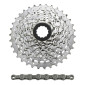 CASSETTE ET CHAINE (PACK) 9V. SUNRACE M96 11-34 VTT POUR SHIMANO NICKEL AVEC CHAINE CNM94 116 MAILLONS(LIVRE EN BOITE) (11-12-14-16-18-21-24-28-34) 8785294214457