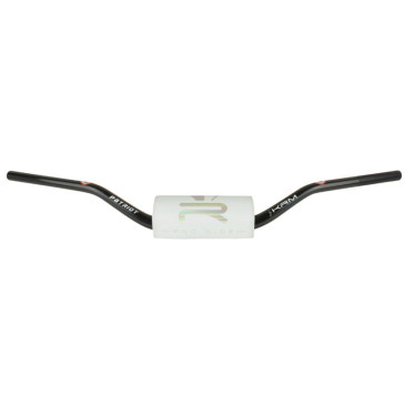GUIDON 50 A BOITE KRM PRO RIDE PATRIOT OVERSIZE DIAM 28,6mm ALU NOIR AVEC MOUSSE BLANCHE HOLOGRAPHIQUE 3760382284326
