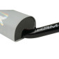 GUIDON 50 A BOITE KRM PRO RIDE PATRIOT OVERSIZE DIAM 28,6mm ALU NOIR AVEC MOUSSE BLANCHE HOLOGRAPHIQUE 3760382284326