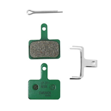 PLAQUETTE DE FREIN VTT STAR 2 PISTONS (RESINE) (PAIRE SUR CARTE) 3700948268483