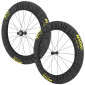 ROUES ROUTE PATIN BLOCAGE 700 MICHE RE.ACT 38 CARBONE NOIR CASSETTE SHIMANO SH 12/11/10V HAUTEUR/PROFIL 38 mm (PAIRE) - TUBELESS READY 8054757040811