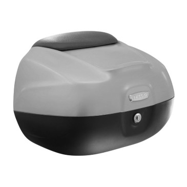 TOP CASE 37L ORIGINE PIAGGIO 125-150 MEDLEY 2016> GRIS 715/C (AVEC DOSSERET) -CM277538-