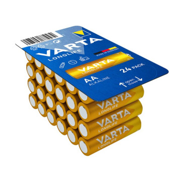 PILE LR06 1.5V VARTA ALCALINE LONGLIFE AA BOITE REFERMABLE (VENDU PAR 24) 4008496774579