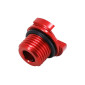 BOUCHON D'HUILE 50 A BOITE VOCA EVO POUR DERBI 50 SENDA, GPR (MOTEUR EURO 2, 3, 4) ALU CNC ROUGE 3700948291184