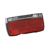 ECLAIRAGE VELO POUR DYNAMO ARRIERE SUR PORTE-BAGAGE HERRMANS H-TRACE NOIR (2 LEDS BOUTON ON/OFF) - ENTRAXE 50mm 3700948290606