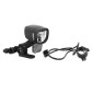 ECLAIRAGE VELO VAE / E-BIKE HERRMANS MR10+ OPTION PLEIN PHARE 240 / 450 LUMENS NOIR AVANT SUR FOURCHE (LIVRE AVEC PATTE) 12V - VENDU EN BOITE 6438534005521