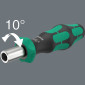 TOURNEVIS PORTE EMBOUT WERA 838 RA-S 1/4 AVEC EMBOUTS VISSAGE NOIR/VERT (FONCTION CLIQUET) (SET 14 PIECES) -MARQUE ALLEMANDE POUR LES ATELIERS- 4013288229755