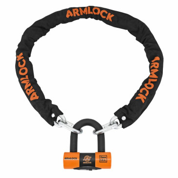 ANTITHEFT- CHAIN LOCK ARMLOCK CK1 BLACK 1.20M -LINK Ø 10 mm + U LOCK 52 x 65 mm (Ø16 mm) (U Lock SRA approved) 3700948258743