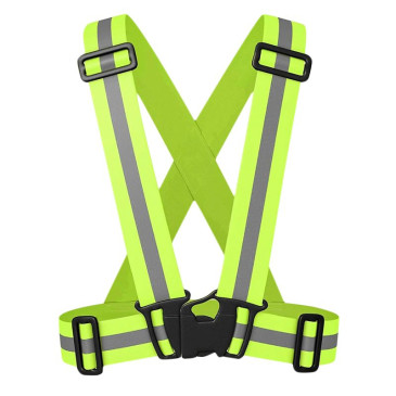 BRETELLES/GILET/BANDE REFLECHISSANTE/FLUORESCENTE DE SECURITE CORPORELLE TAILLE UNIQUE -P2R- 3700948284469