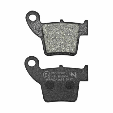 PLAQUETTE DE FREIN NEWFREN POUR HONDA 250 CR R 2002>2010 AR, 450 CRM X 2007> AR / FANTIC 50 CABALLERO 2010> AR / APRILIA 450 MXV 2009> AR (L 60.5mm - H 44mm - P 9.5mm) (FD0329BD) (DIRT ORGANIQUE) 8025832415404