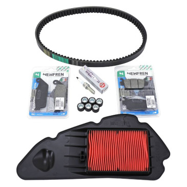 KIT ENTRETIEN MAXISCOOTER ADAPTABLE HONDA 125 FORZA 2015>2020 (PLAQUETTE ORGANIQUE) (PACK 6 PIECES) -SELECTION P2R- 3700948279410