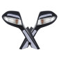 RETROVISEURS ORIGINE PIAGGIO 125-250-500 X9 (REMPLACE LES REFERENCES AUTRES COULEURS) NOIR (PAIRE) -CM02590300ND-