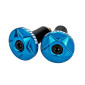 EMBOUT DE GUIDON VOCA ALU CNC BLEU DIAM 14mm (PAIRE) 3700948298404