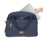 SACOCHE ARRIERE VELO HAPO.G VELOTAF BLEU FIXATION PORTE BAGAGE (28x34x15cm) 3104889922808