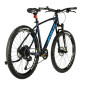 VELO MUSCULAIRE VTT 26 LEADER FOX FACTOR 2025 BLEU NUIT MAT 9V CADRE 16 POUCES (TAILLE ENFANT 148 à 156 cm) 8592826101242