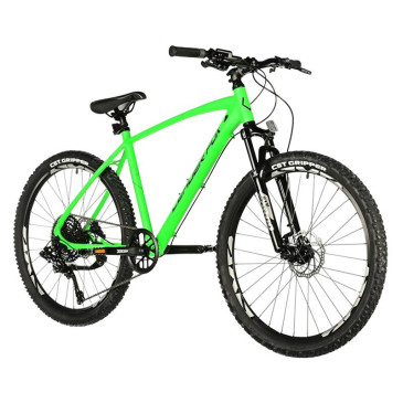 VELO MUSCULAIRE VTT 26 LEADER FOX FACTOR 2025 VERT FLUO MAT 9V CADRE 16 POUCES (TAILLE ENFANT 148 à 156 cm) 8592826103253