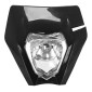 PLAQUE PHARE/TETE DE FOURCHE MOTO UNIVERSEL TYPE KTM NOIR (AMPOULE) -P2R- ** 3700948286227